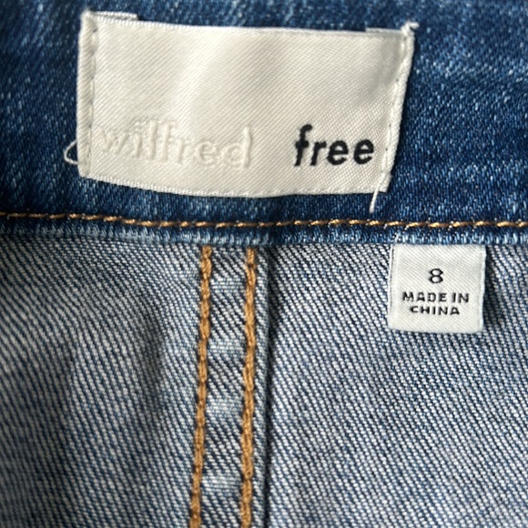 Aritzia stretchy jean mini skirt sz 8 - Picture 4 of 4